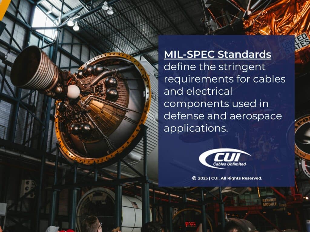 Large rocket engine. Quote from text about MIL-SPEC standards.