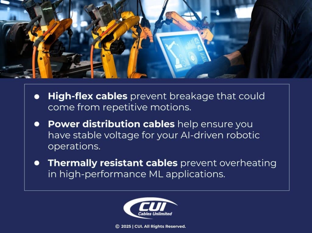 Three functions listed of reliable robotic cables.