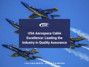 Featured: US Navy Blue Angels in formation- USA Aerospace Cable Excellence: Leading the Industry in Quality Assurance