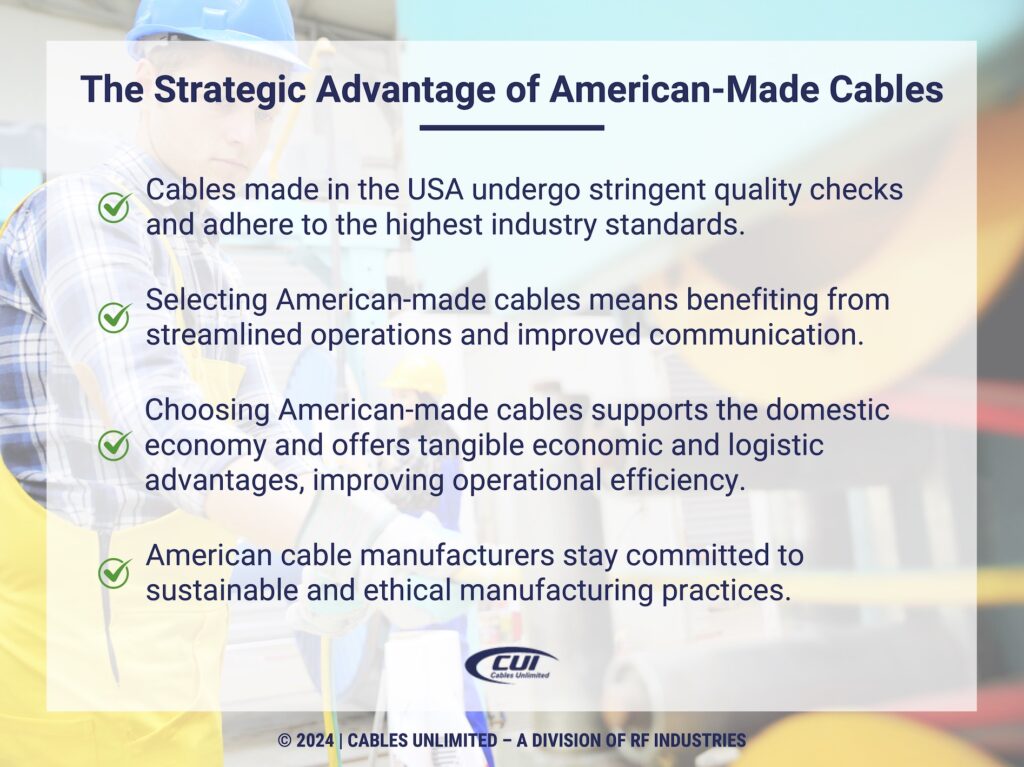 Callout 1: cable manufacturer workers- four strategic advantages of American-made cables