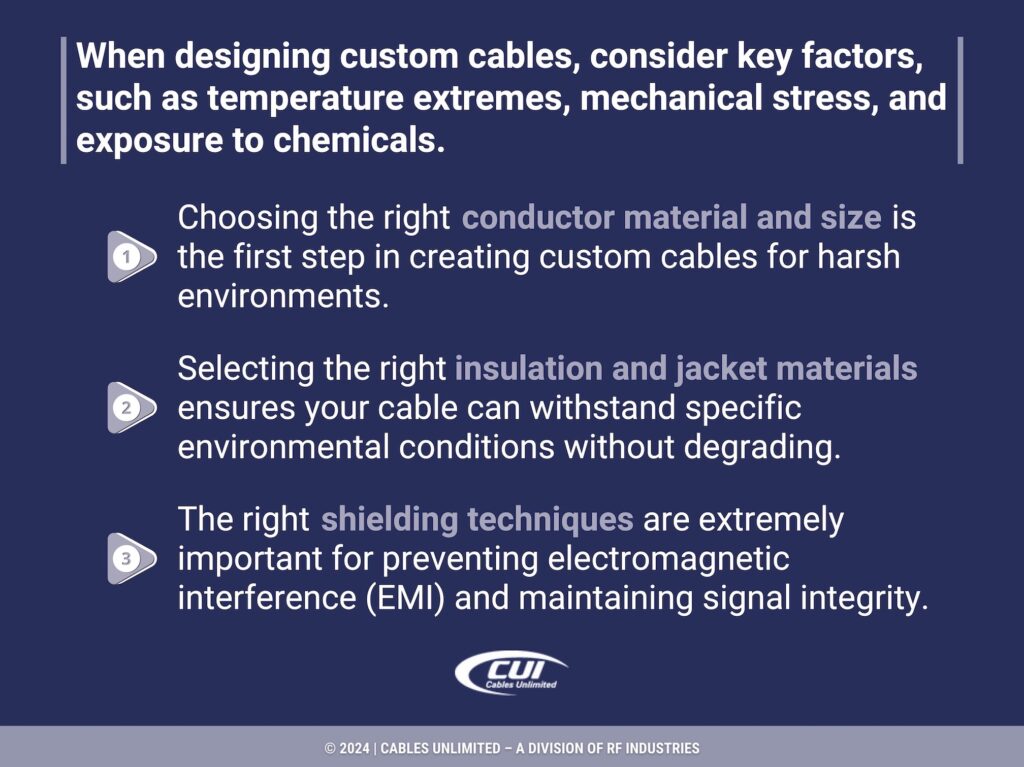 CO1: Three key factors to consider when designing custom cables