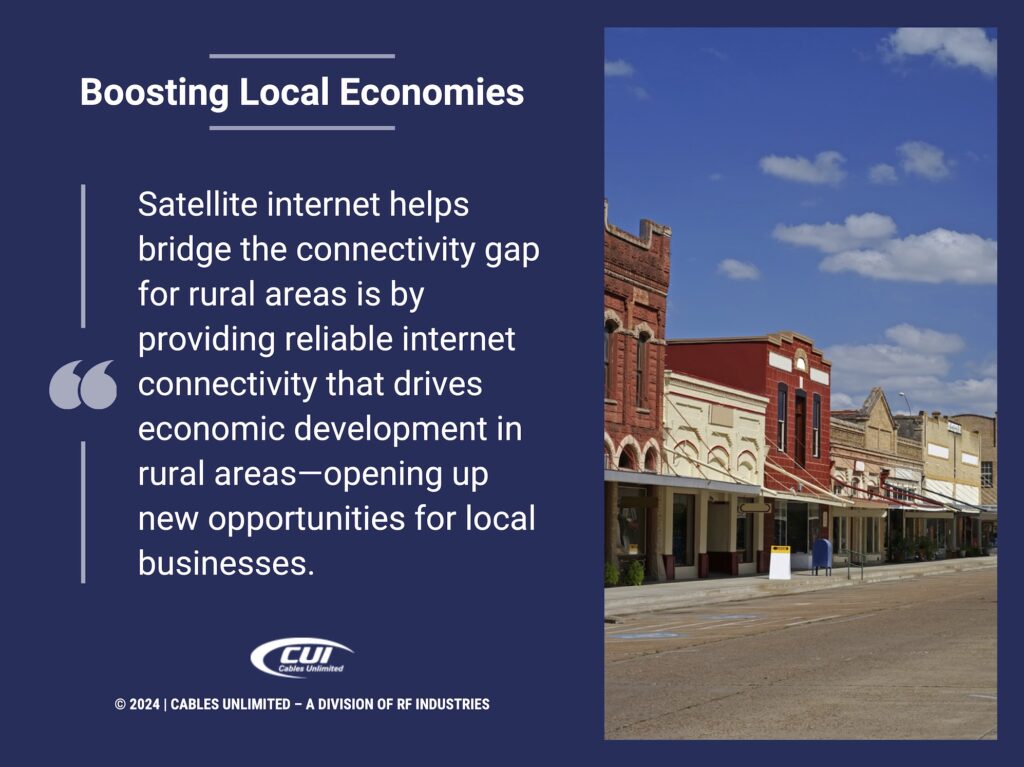 Callout 4: Rural Texas town- quote from text about satellite internet boosting rural economies