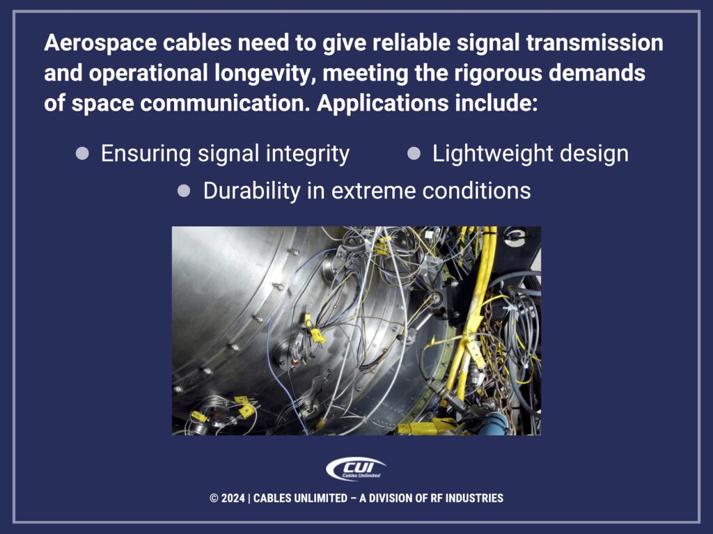 Callout 3: Aerospace cables & wires for satellite- Three applications for aerospace cables transmission