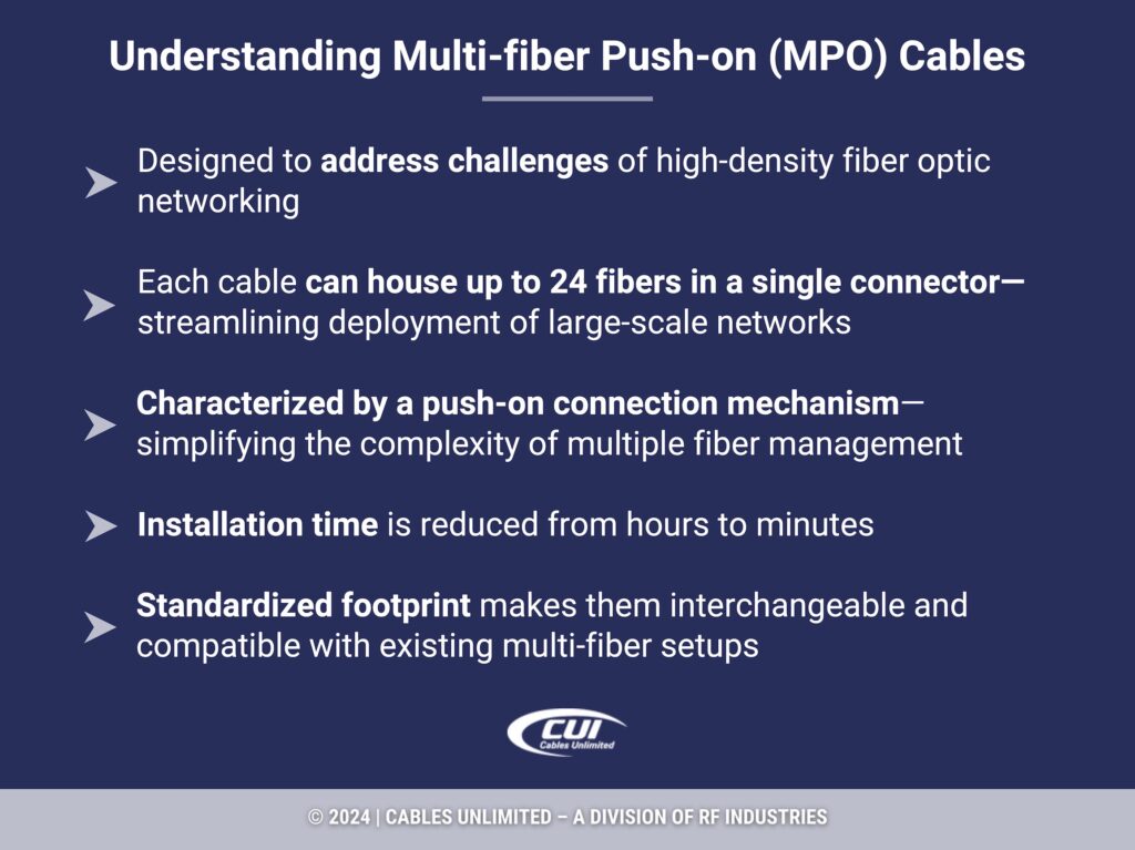 Callout 1: Five facts - understanding multi-fiber push-on (MPO) cables