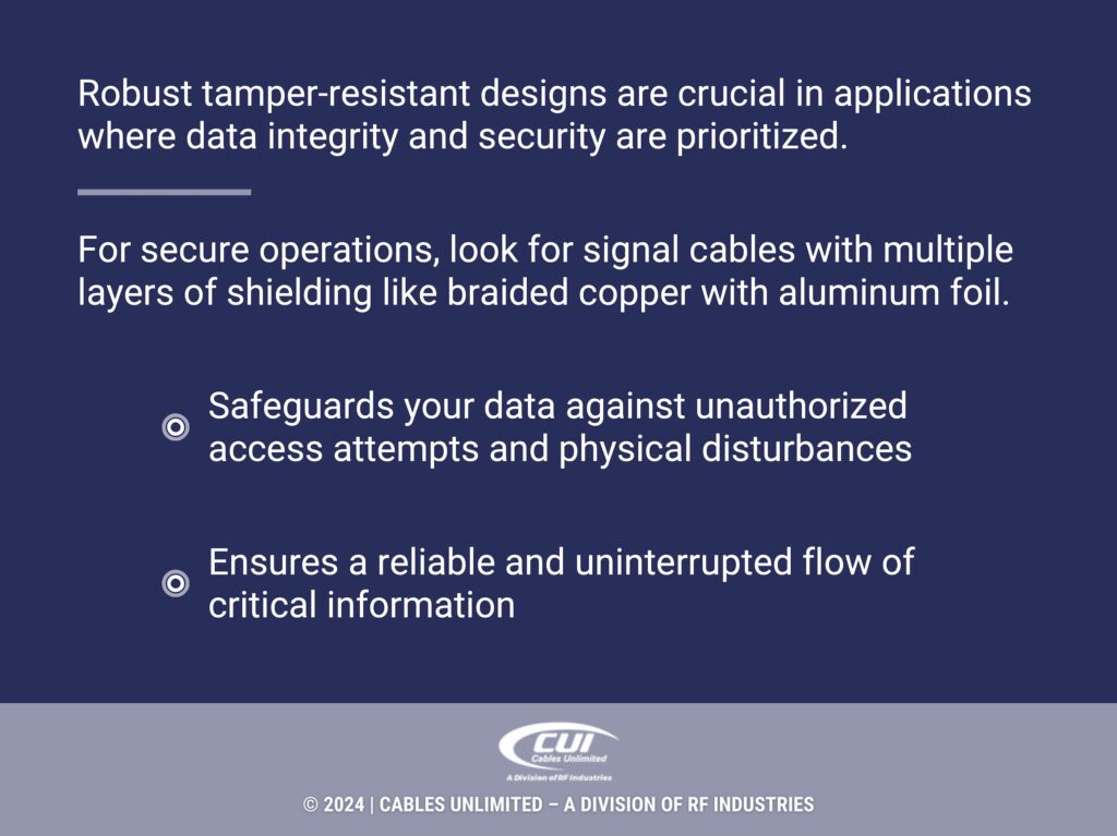 Callout 2: Three facts about signal cables.